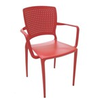 Ficha técnica e caractérísticas do produto Cadeira Safira com Braço Vermelho - Tramontina