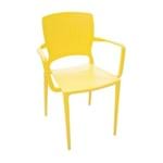 Ficha técnica e caractérísticas do produto Cadeira Safira com Braços Amarela Tramontina 92049000