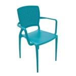 Ficha técnica e caractérísticas do produto Cadeira Safira com Braços Azul Tramontina 92049070