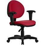 Ficha técnica e caractérísticas do produto Cadeira Secretária 204 Giratória Preta e Vermelho - Recostare