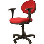 Ficha técnica e caractérísticas do produto Cadeira Secretária 213 Giratória Preta e Vermelho - Recostare