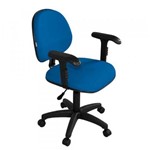 Ficha técnica e caractérísticas do produto Cadeira Secretária Executiva Ergonomica Azul - Homechair