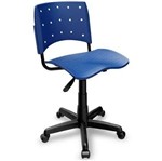 Ficha técnica e caractérísticas do produto Cadeira Secretária Giratória Ergoplax+ Azul - Plaxmetal