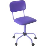 Ficha técnica e caractérísticas do produto Cadeira Secretária Laminada Color Pistão Fixo Corano Roxo - At.home