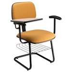 Ficha técnica e caractérísticas do produto Cadeira Secretária Universitária com Braços Linha Square - Cor - Amarelo