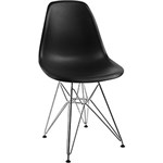 Ficha técnica e caractérísticas do produto Cadeira Side Base Inox Preto - By Haus