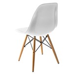 Ficha técnica e caractérísticas do produto Cadeira Side PC Branca com Base de Madeira - By Haus