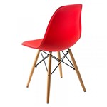 Ficha técnica e caractérísticas do produto Cadeira Side PP Vermelha com Base de Madeira - By Haus
