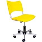 Ficha técnica e caractérísticas do produto Cadeira Sigma Plástica com Rodízio - Amarela - Multivisão