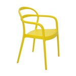 Ficha técnica e caractérísticas do produto Cadeira Sissi com Braço Amarela - Tramontina