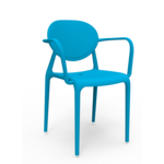 Ficha técnica e caractérísticas do produto Cadeira Slick com Braço Azul