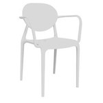 Ficha técnica e caractérísticas do produto Cadeira Slick com Braço Branco - Branco