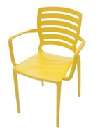 Ficha técnica e caractérísticas do produto Cadeira Sofia com Braço Amarela Tramontina 92036/000
