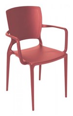 Ficha técnica e caractérísticas do produto Cadeira Sofia com Braço Vermelho Tramontina 92039040
