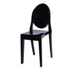 Ficha técnica e caractérísticas do produto Cadeira Sofia Invisible Sem Braço Preta - Or Design - Preto