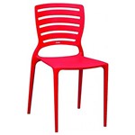 Cadeira Sofia Vermelha Encosto Vazado Horizontal Tramontina
