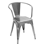 Cadeira Tolix Iron com Braços - Metalizada