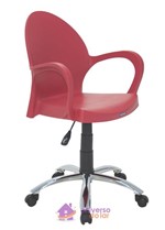 Ficha técnica e caractérísticas do produto Cadeira Tramontina Grace Vermelha em Polipropileno com Rodízio e Braços