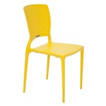 Ficha técnica e caractérísticas do produto Cadeira Tramontina Safira Amarela em Polipropileno e Fibra de Vidro