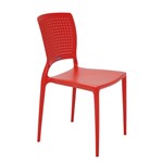 Ficha técnica e caractérísticas do produto Cadeira Tramontina Safira Vermelha em Polipropileno e Fibra de Vidro