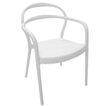 Ficha técnica e caractérísticas do produto Cadeira Tramontina Sissi Branca com Braços Polipropileno Fibra de Vidro 92045010