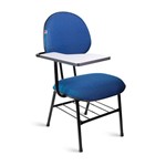 Ficha técnica e caractérísticas do produto Cadeira Universitária Executiva Tecido Azul com Preto - Shop Cadeiras