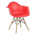 Ficha técnica e caractérísticas do produto Cadeira Vermelha Charles Eames Wood Daw em PP - Moveis Mgm