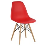 Ficha técnica e caractérísticas do produto Cadeira Vermelha Charles Eames Wood Dsw em PP - Moveis Mgm