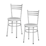 Ficha técnica e caractérísticas do produto 2 Cadeiras Epoxi Prata Para Cozinha