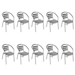 Ficha técnica e caractérísticas do produto Cadeiras Poltrona em Alumínio para Jardim MOR