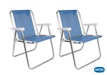 Ficha técnica e caractérísticas do produto 2 Cadeiras Sannet Alta Alumínio Azul Mor