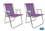 Ficha técnica e caractérísticas do produto 2 Cadeiras Sannet Alumínio Alta Lilas Mor