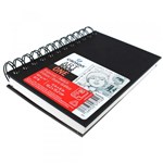 Ficha técnica e caractérísticas do produto Caderneta Espiralada para Esboço Canson Art Book One Preto 100g/m² 10,2 X 15,2 Cm - 400039210