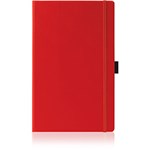 Caderneta Lisa Paros G C/ Porta Caneta Papel Marfim - Vermelha - Pombo
