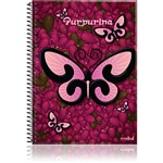 Ficha técnica e caractérísticas do produto Caderno 1/4 Purpurina 1 Matéria 96 Folhas Borboletas 4 - Credeal