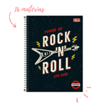 Ficha técnica e caractérísticas do produto Caderno Capa Dura Universitário 16 Matérias Rock'n Roll Pepper Tilibra