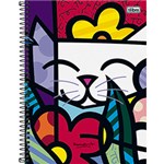 Ficha técnica e caractérísticas do produto Caderno Capa Dura Universitário Romero Britto 1 Matéria - Gato - Tilibra