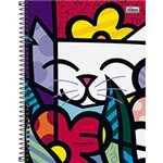 Ficha técnica e caractérísticas do produto Caderno Capa Dura Universitário Romero Britto 10 Matérias - Gato - Tilibra