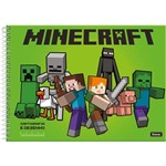 Ficha técnica e caractérísticas do produto Caderno de Desenho Minecraft 96 Folhas Espiral - Foroni