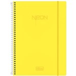 Ficha técnica e caractérísticas do produto Caderno Espiral Neon Yellow 1x1 - 96 Folhas - Tilibra