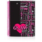 Ficha técnica e caractérísticas do produto Caderno Glam Girl Rosa (200 Folhas) - DAC