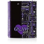 Ficha técnica e caractérísticas do produto Caderno Glam Girl Roxo (200 Folhas) - DAC