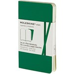 Ficha técnica e caractérísticas do produto Caderno Moleskine Volant Plain Sem Pauta Verde Extra Pequeno com Capa Flexível - Kit com 2