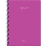 Ficha técnica e caractérísticas do produto Caderno Univ Tilibra Neon 200 Folhas 10 Matérias Rosa