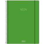 Ficha técnica e caractérísticas do produto Caderno universitário 1 matéria 80 fls Neon verde Tilibra