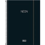 Ficha técnica e caractérísticas do produto Caderno Universitário 10 Matérias Neon Preto - Tilibra