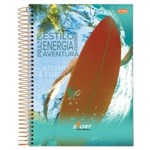 Ficha técnica e caractérísticas do produto Caderno Universitário Espiral 1X1 96 Folhas Capa Dura Jandaia - Sport 01