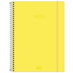 Ficha técnica e caractérísticas do produto Caderno Universitário Neon Amarelo 10 Matérias Tilibra