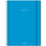 Ficha técnica e caractérísticas do produto Caderno Universitário Neon Azul 01 Matéria Tilibra