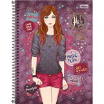 Ficha técnica e caractérísticas do produto Caderno Universitário Tilibra Hi!Girls Fundo Roxo - 200 Folhas